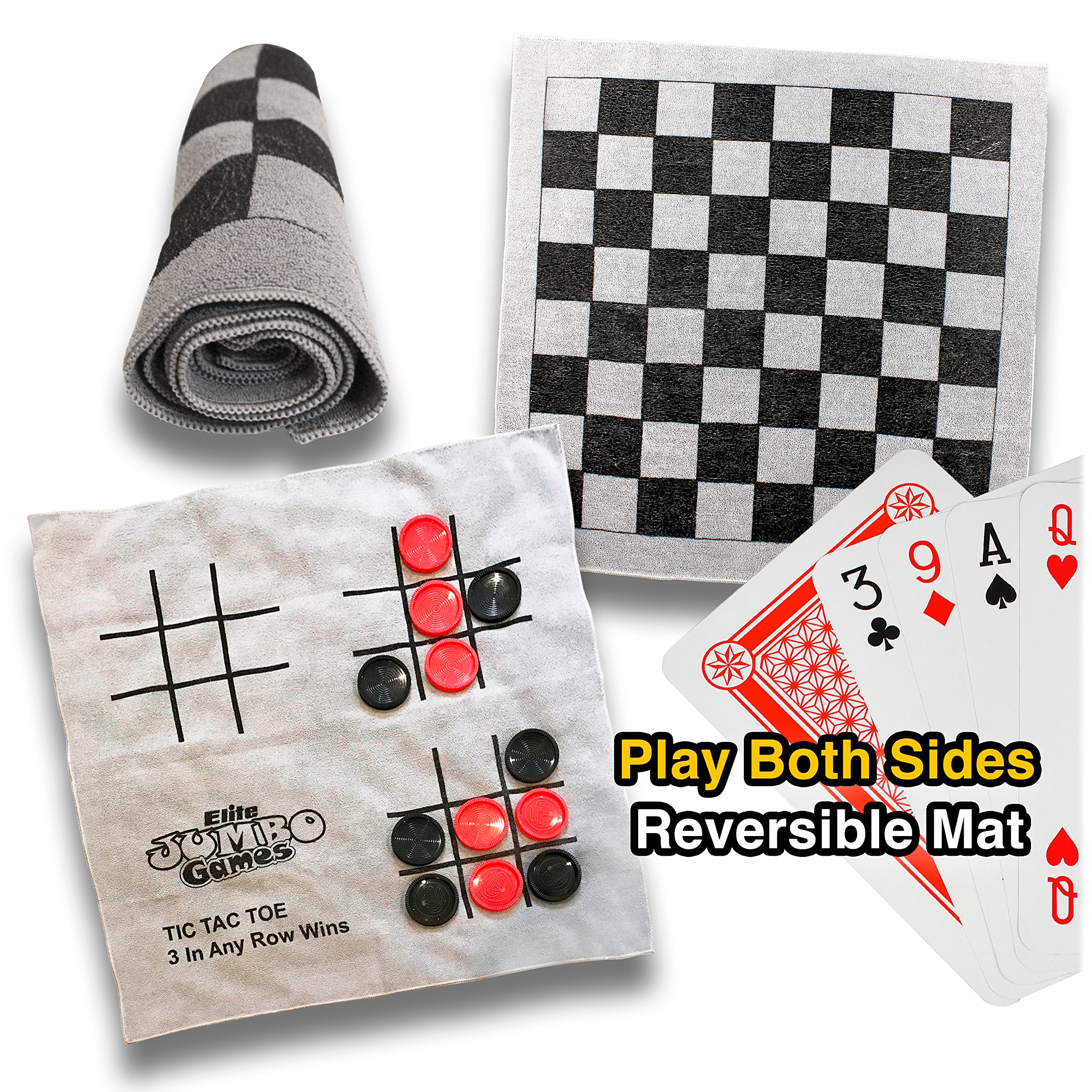 Amazon.com: Elite Sportz Jumbo Playing Cards and Giant Checkers